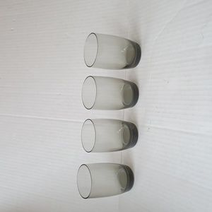 4/$40 Small Gray Tinted Juice Glasses - Set of 4